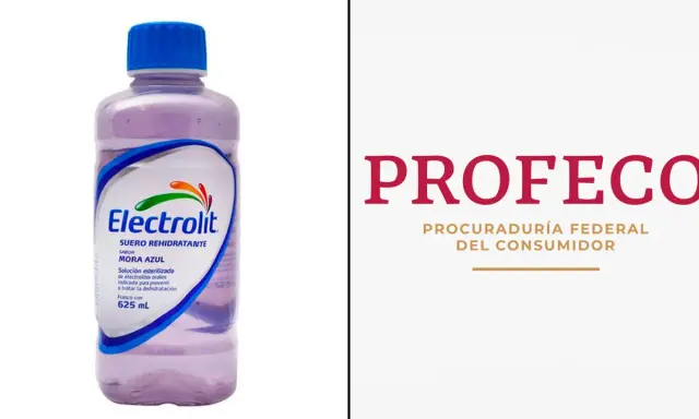 Suero rehidratante Electrolit, solución de electrolitos orales para prevenir deshidratación. PROFECO.